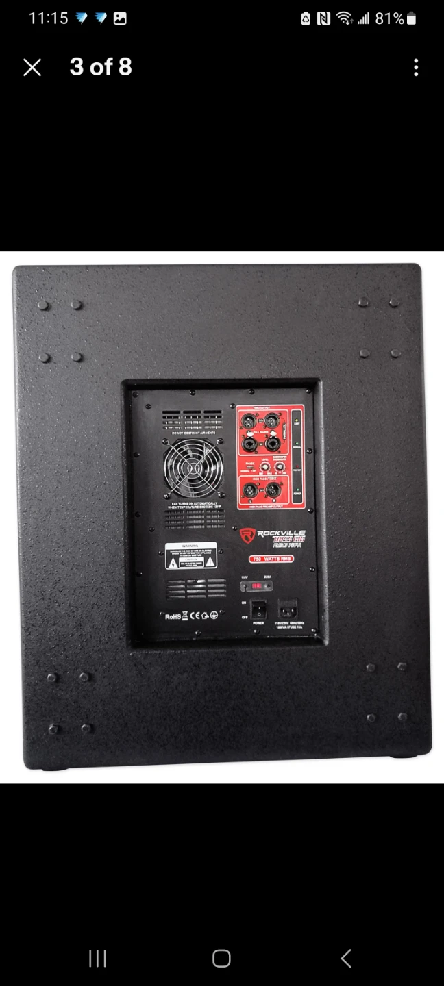Rockville 3000 watts 18" Powered Speaker. - photo 3