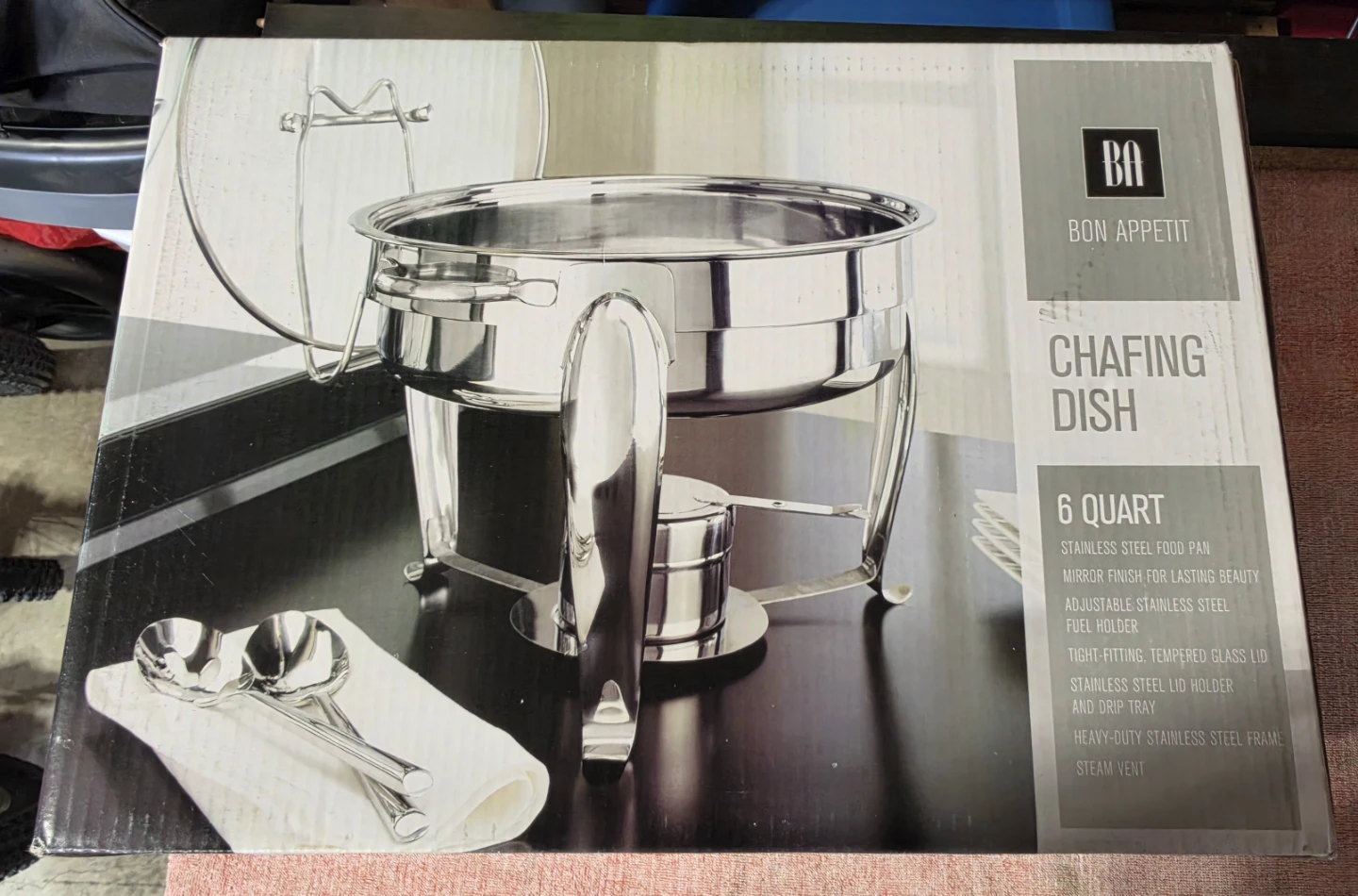 Bon Appetit 6 Quart Stainless Steel Chafing Dish
