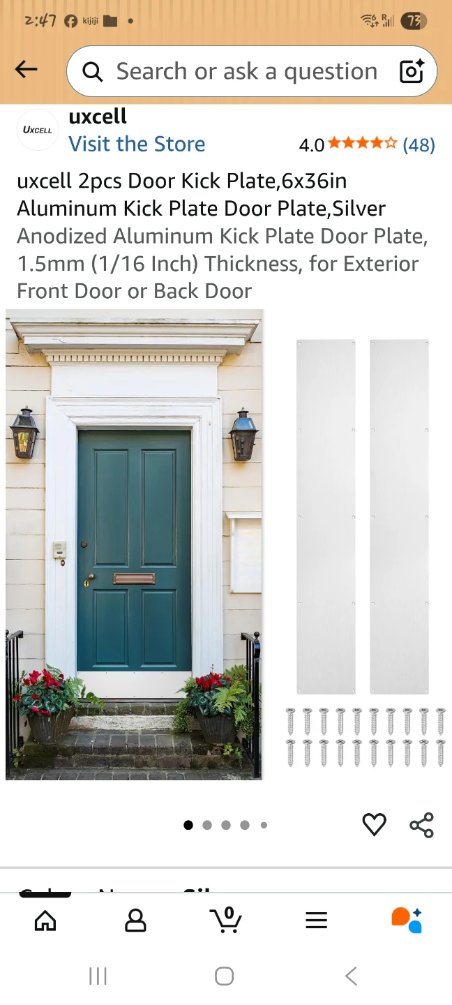 Door Kick Plates 36"- 2 Pack