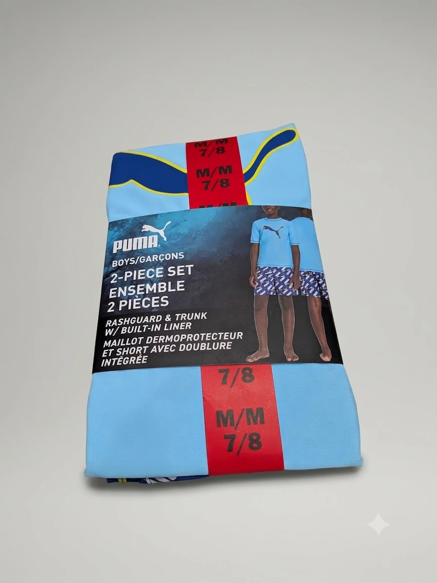 Puma Boys 2-Piece Swim Set Size 7/8