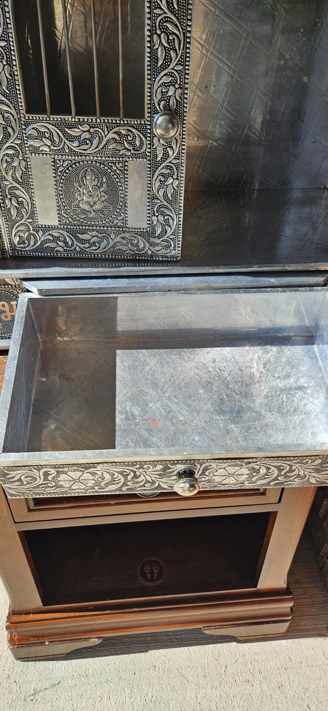 Vintage Ornate Silver-Tone Puja Mandir - photo 2