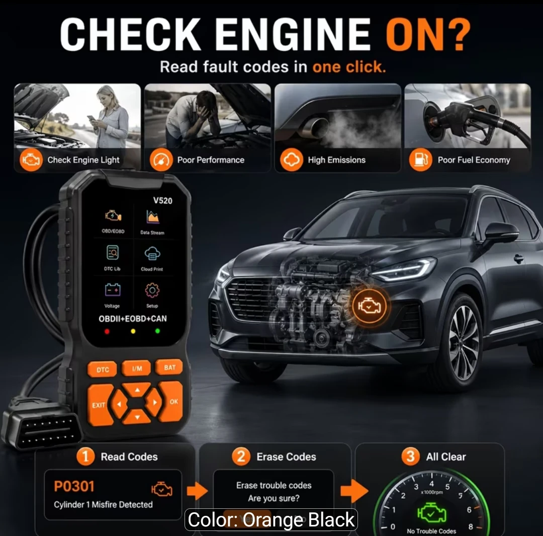 V520 OBD2 Car Diagnostic Scanner - photo 3