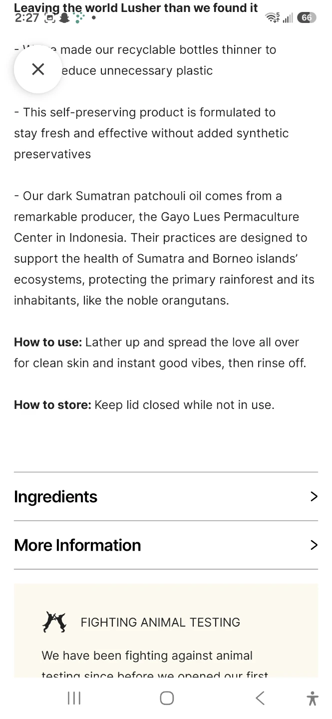 Lush Good Karma Shower Gel 100ml - photo 3