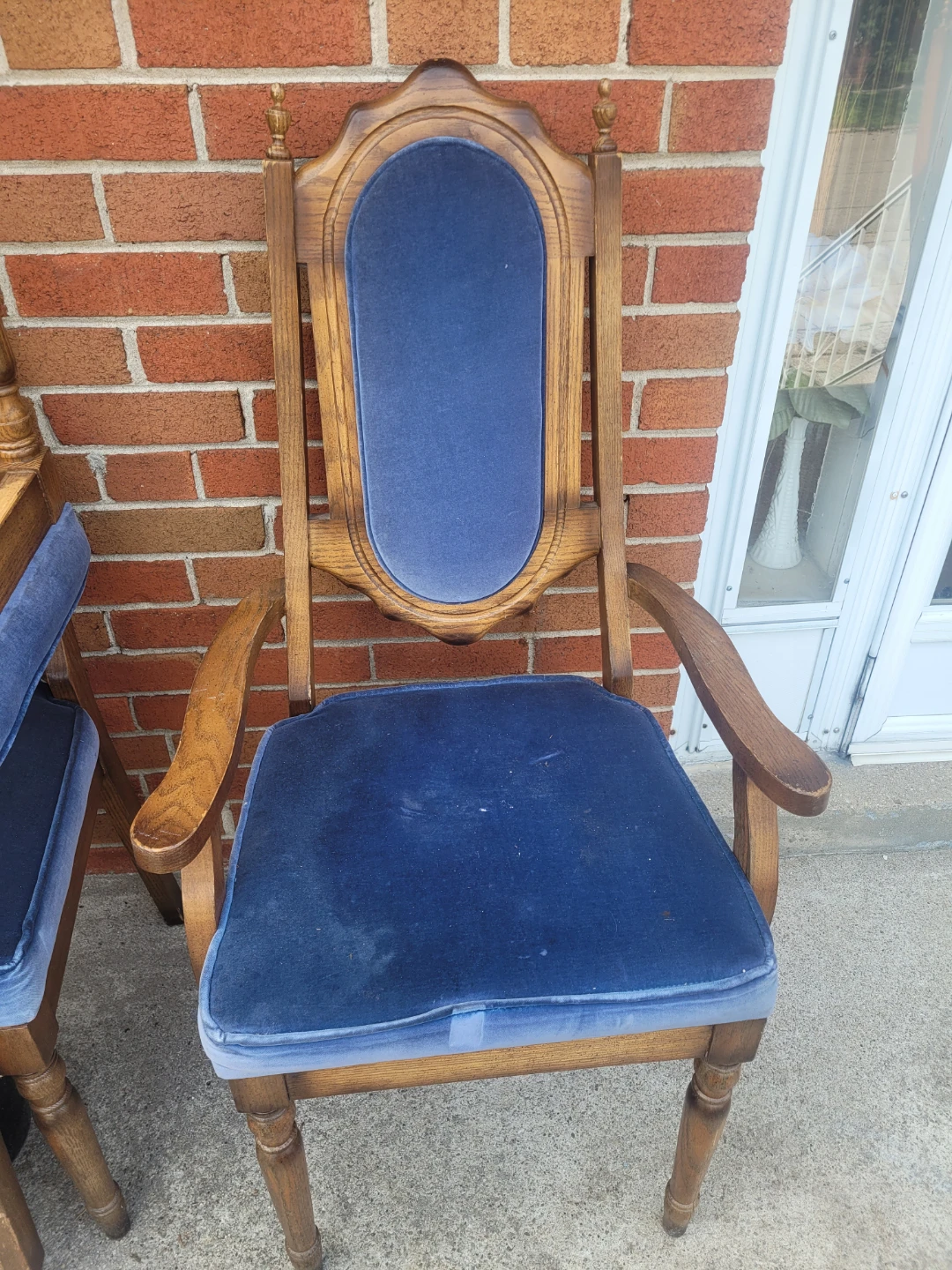 Wooden armchair with cushion