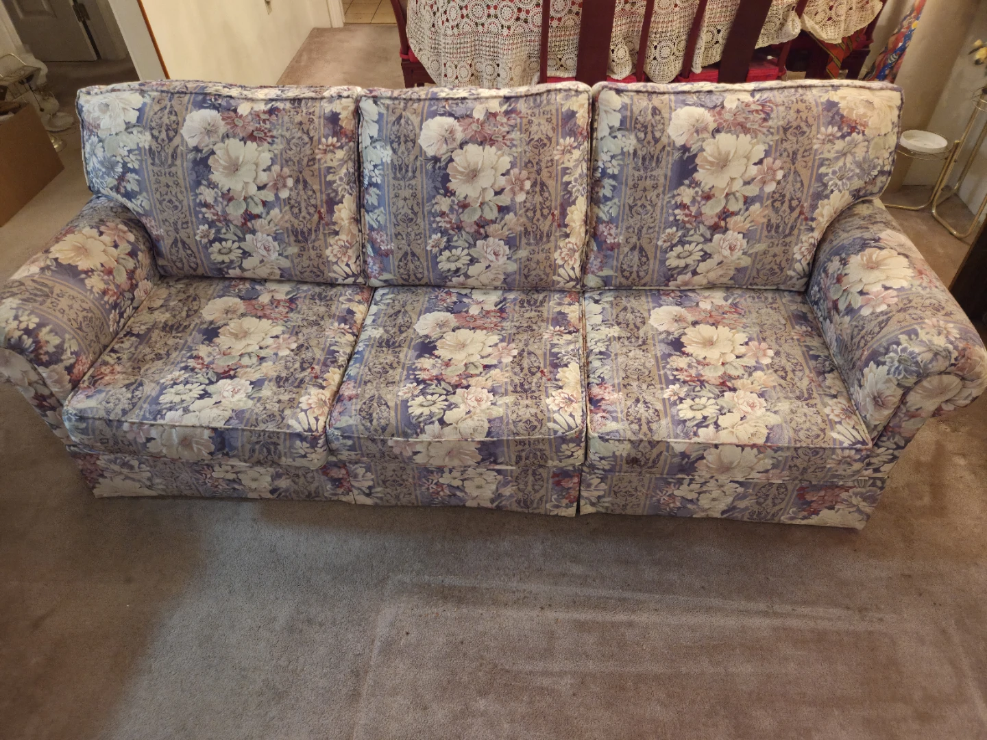3 pce Floral pattern  sofa set with sofa bed - photo 3