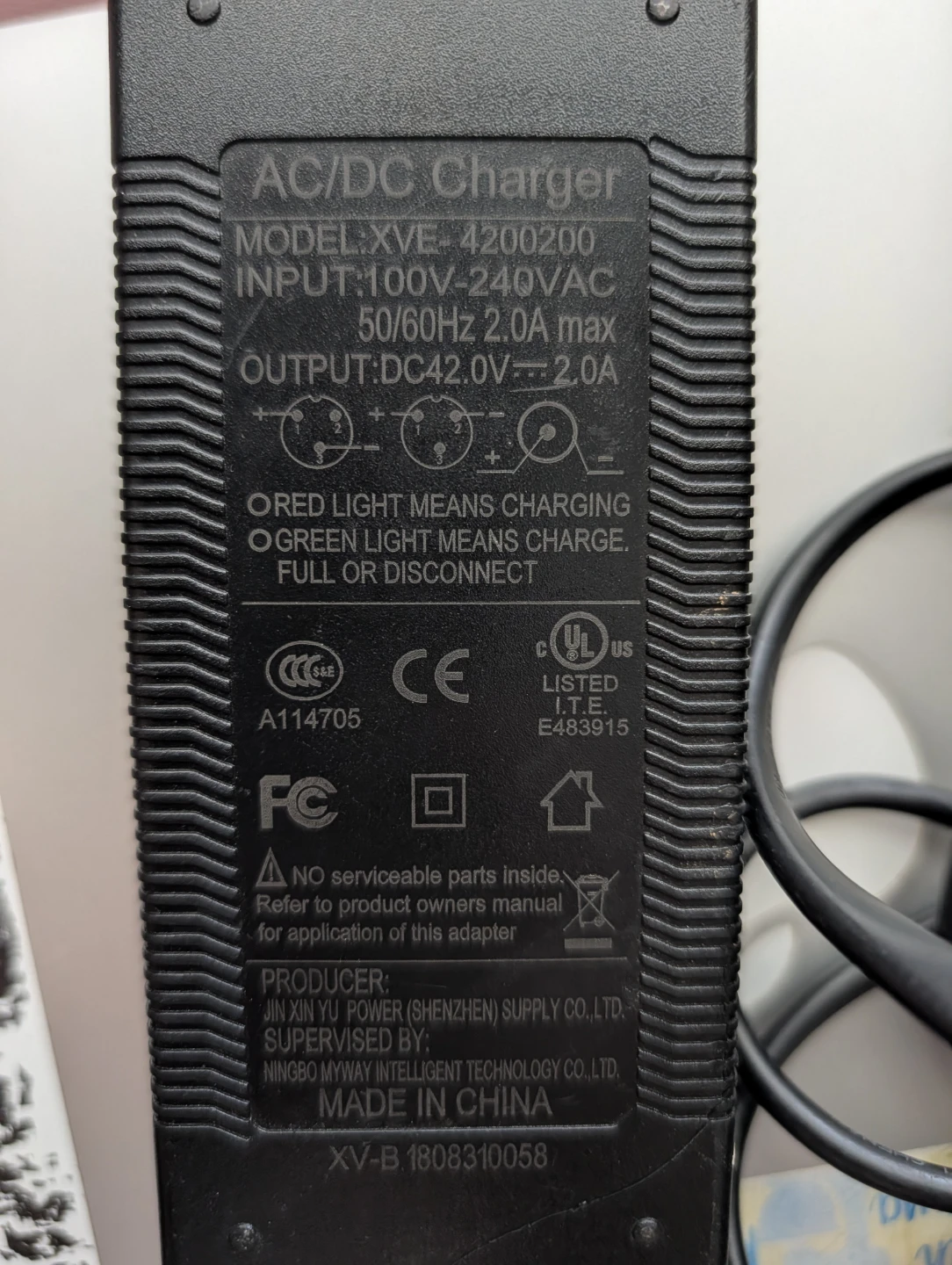 42V Charger for INOKIM e-scooter - photo 2