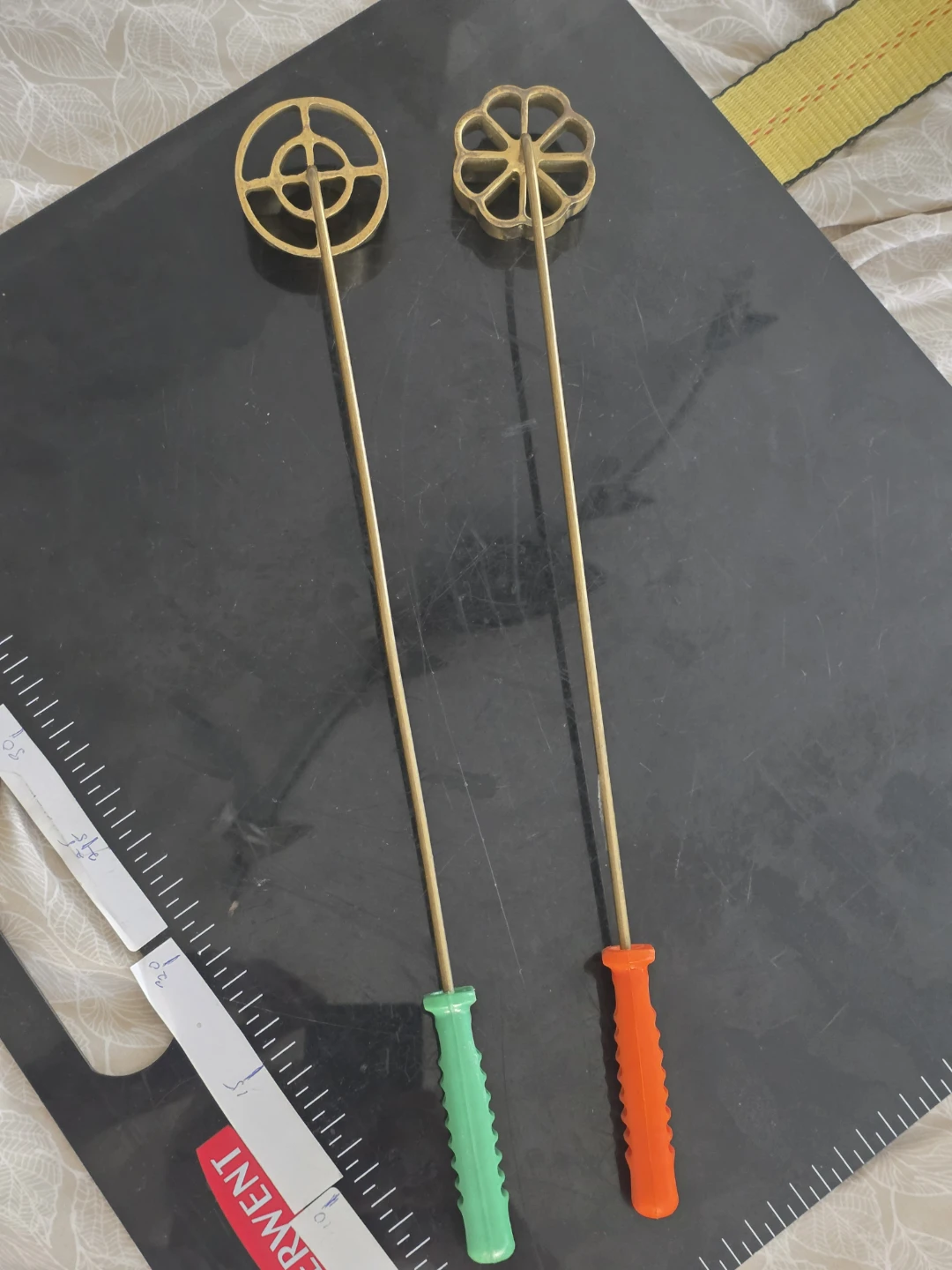 Vintage Two Rosette Cookie Irons