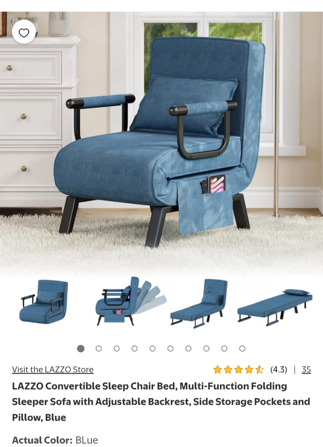 Convertible Sleep Chair Bed - photo 2