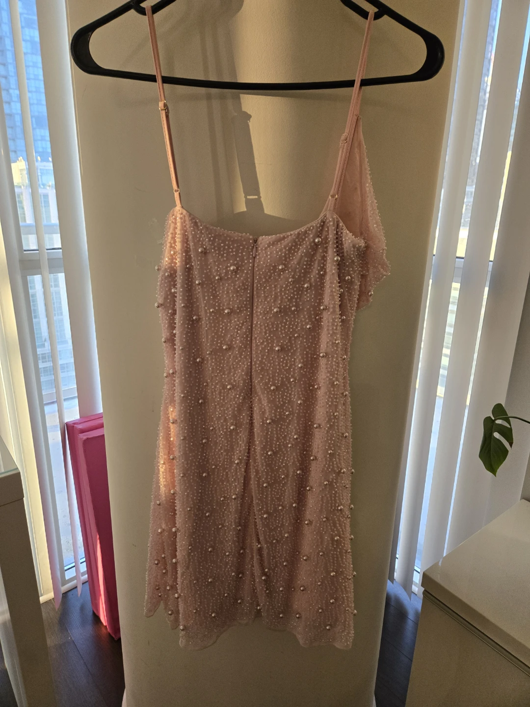 Oh Polly Pink Pearl Embellished Mini Dress - photo 3