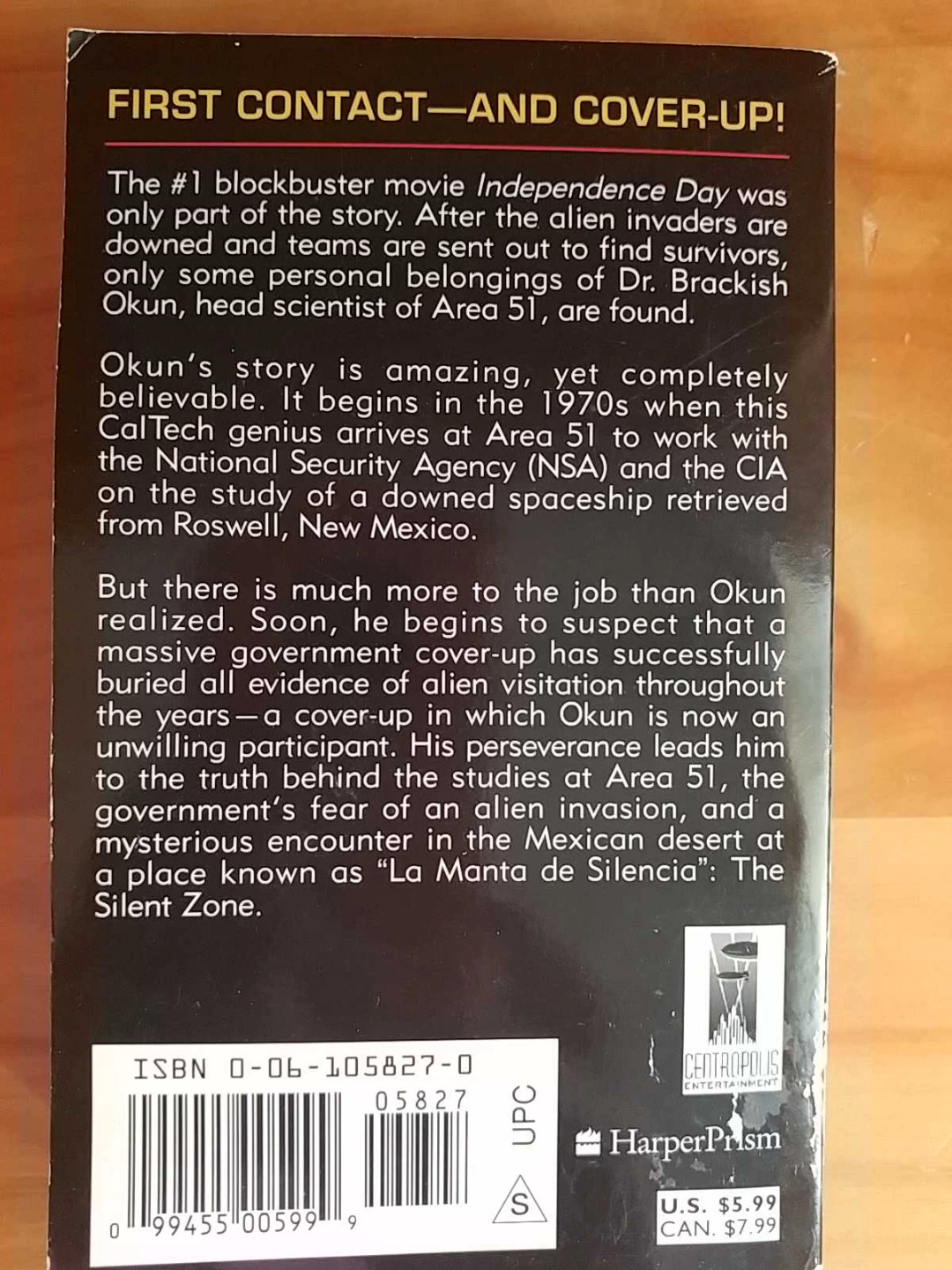 Independence Day: Silent Zone novel by Stephen Molstad - photo 2