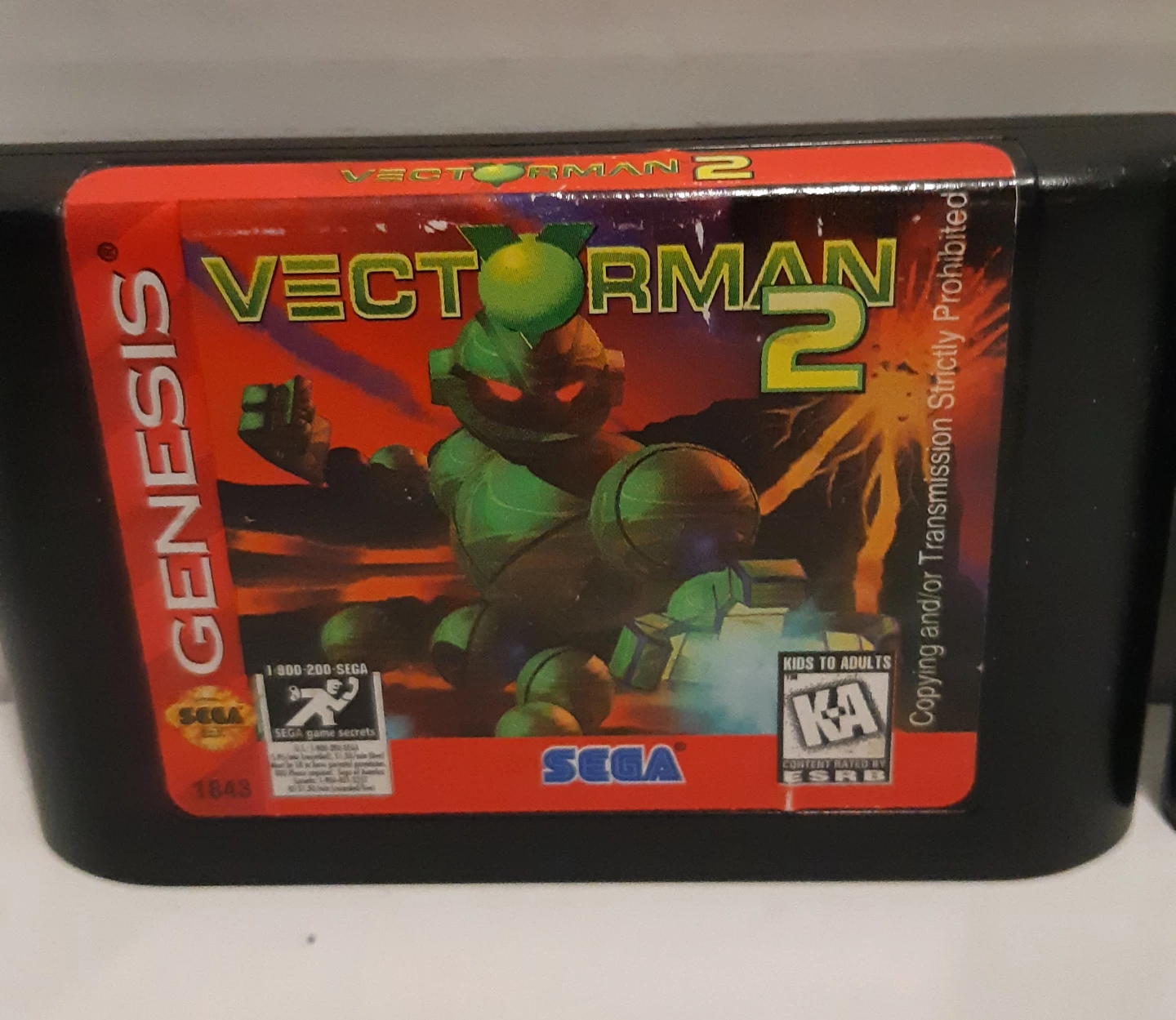 Sega Genesis Vectorman 2 and Sonic the Hedgehog 2 Cartridges - photo 2