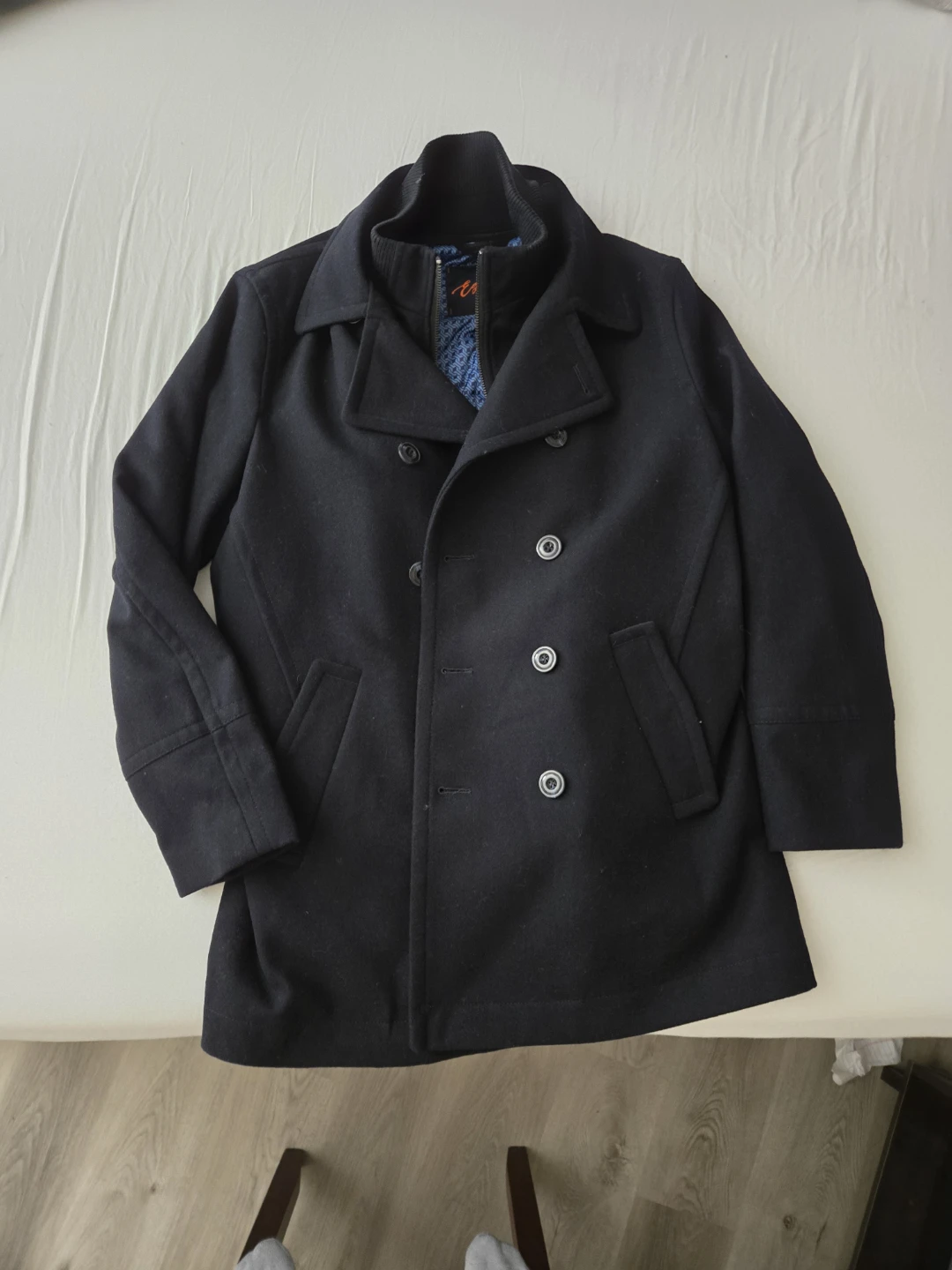 Black Double-Breasted Pea Coat - photo 4