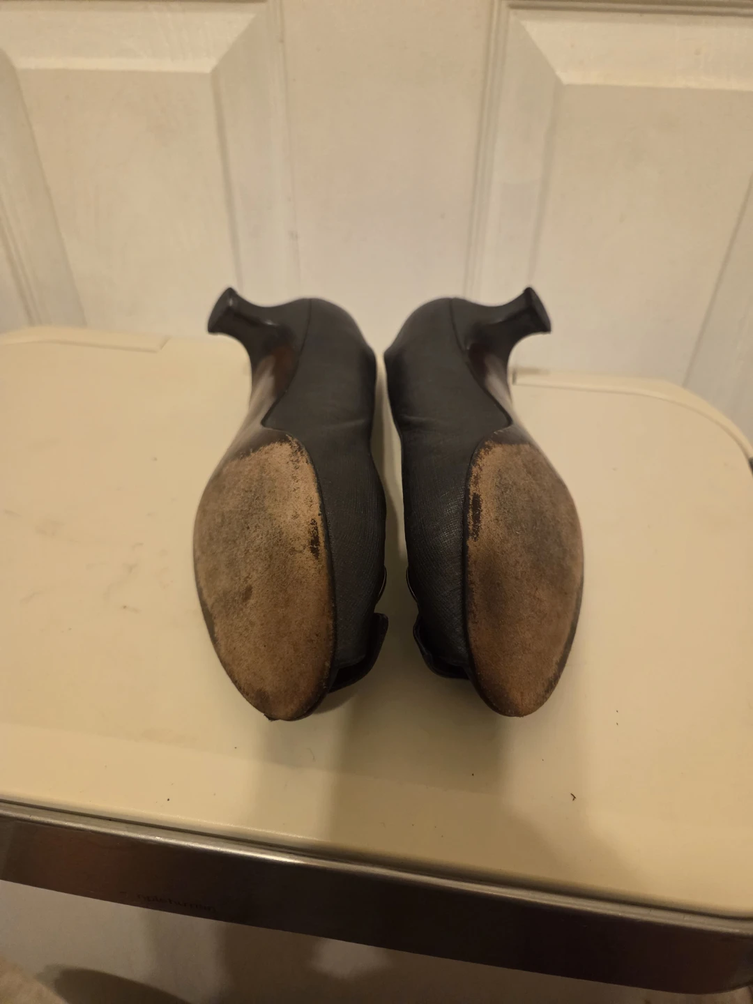 Stuart Weitzman black peep toe kitten heels - photo 5