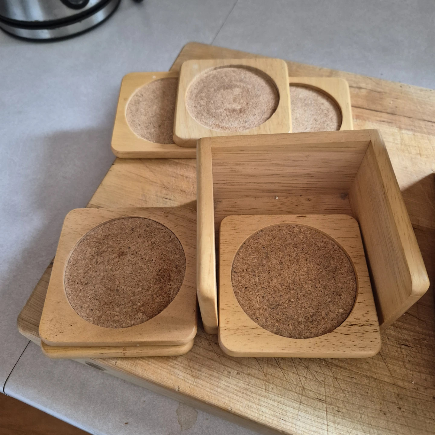 Kitchen Knife Block Set and Wooden Coaster Set - photo 5