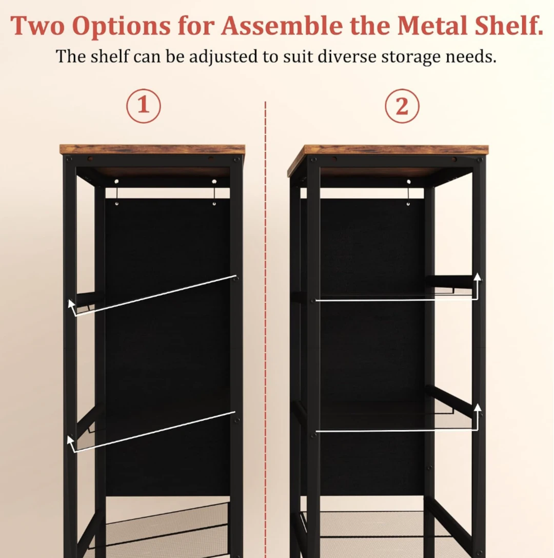Industrial 5-Tier Metal Shoe Rack - photo 4