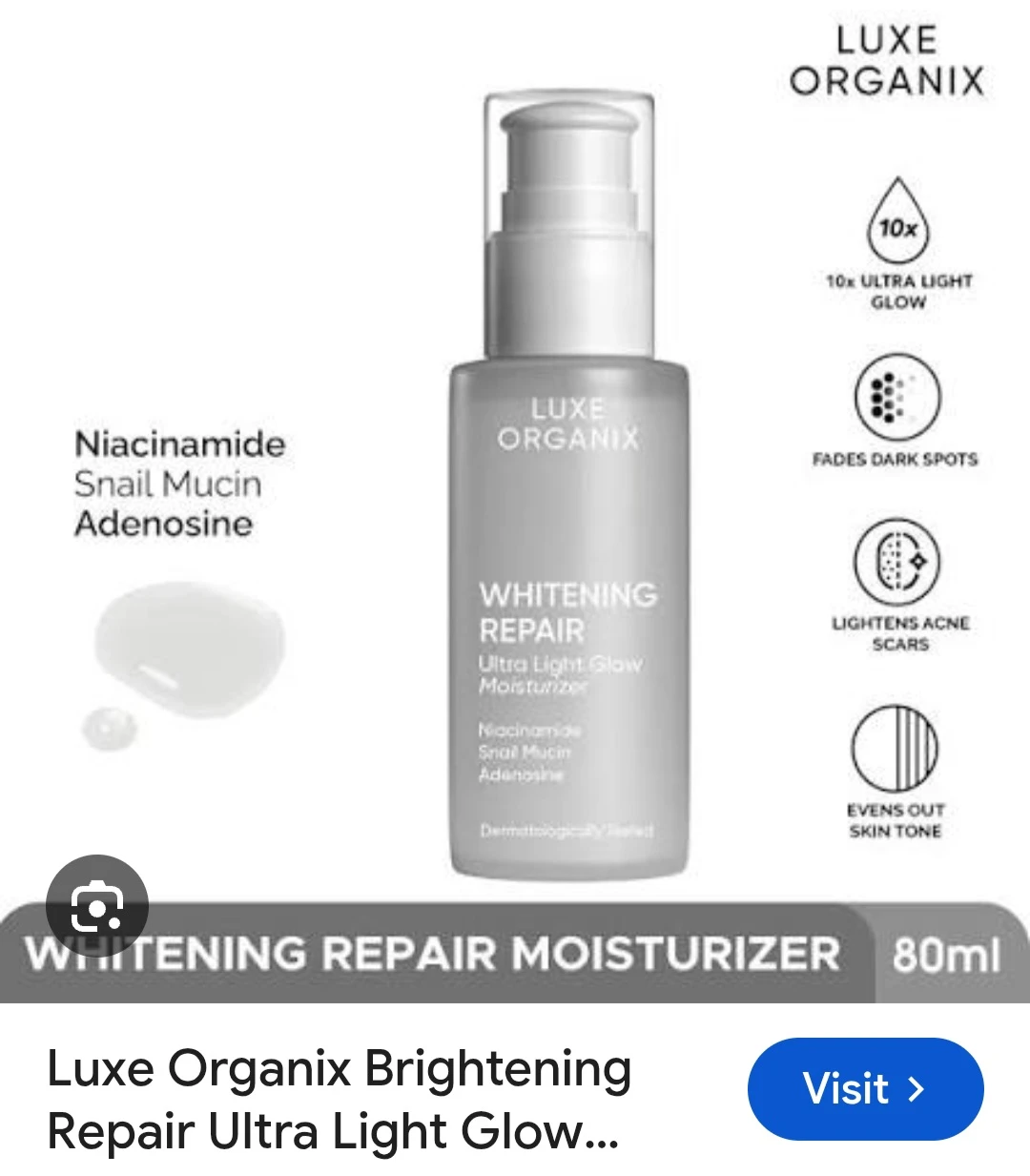 Luxe Organix Whitening Repair Ultra Light Glow Moisturizer - photo 2