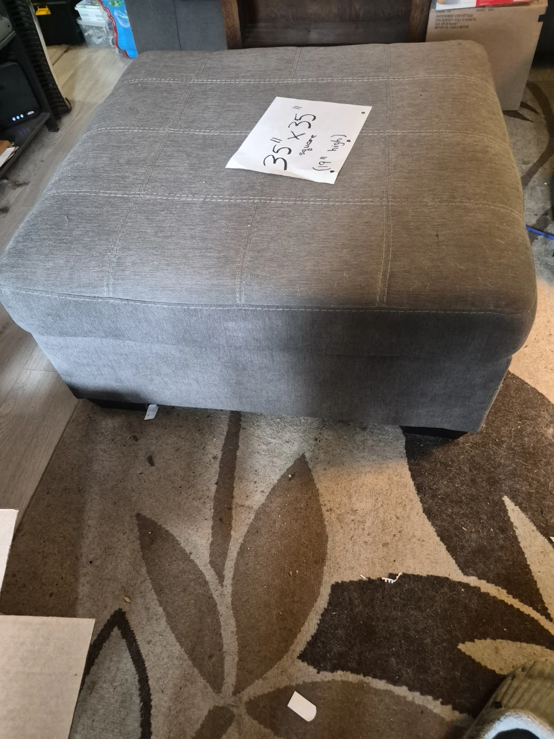 Grey Sectional Chaise Sofa with Ottoman - photo 3