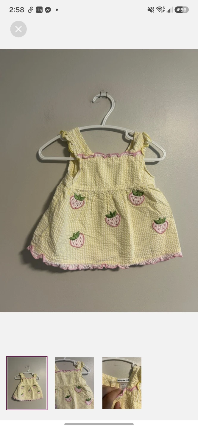 Babyworks yellow strawberry dress