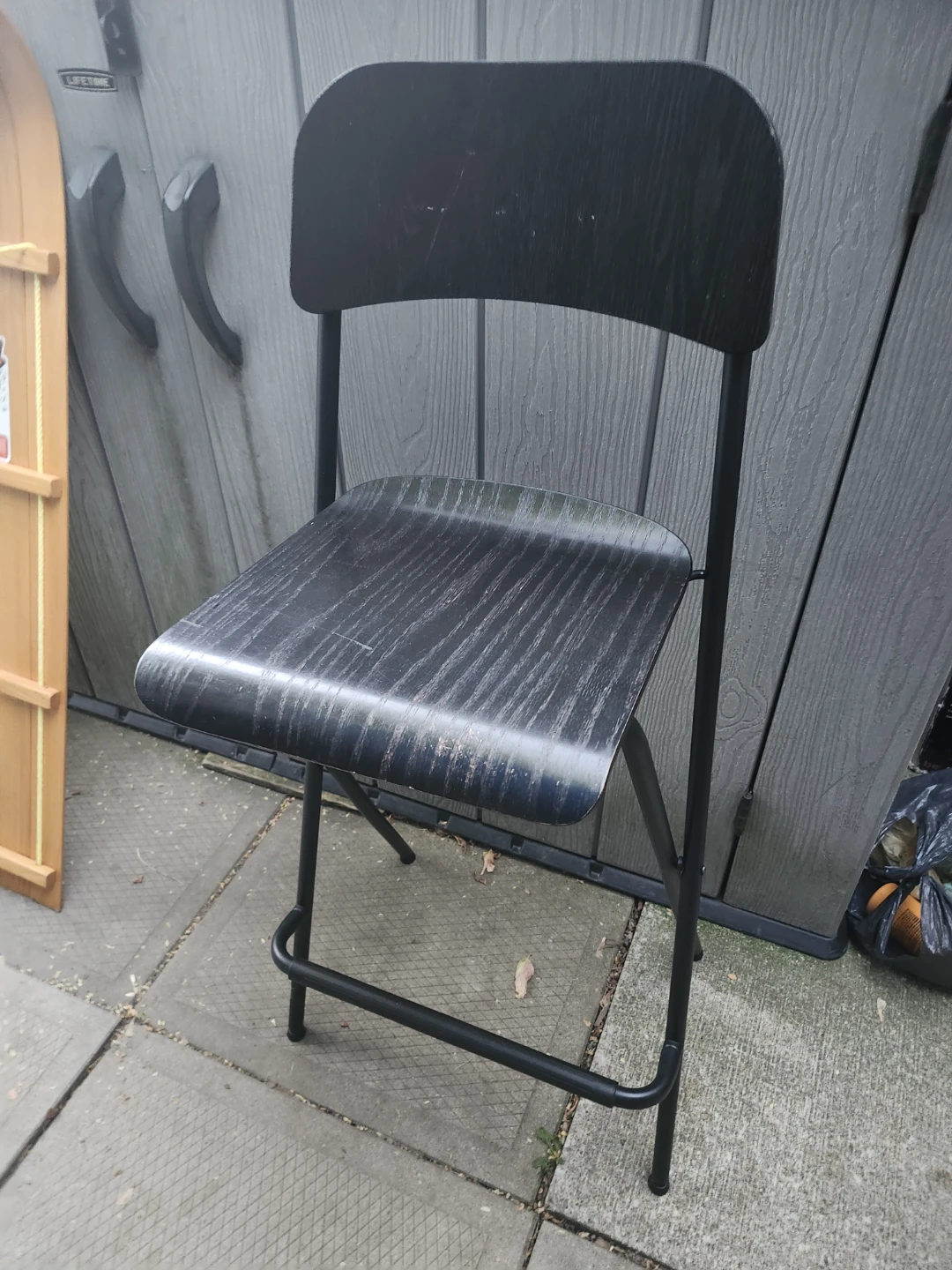 Black Folding Bar Stool - photo 5