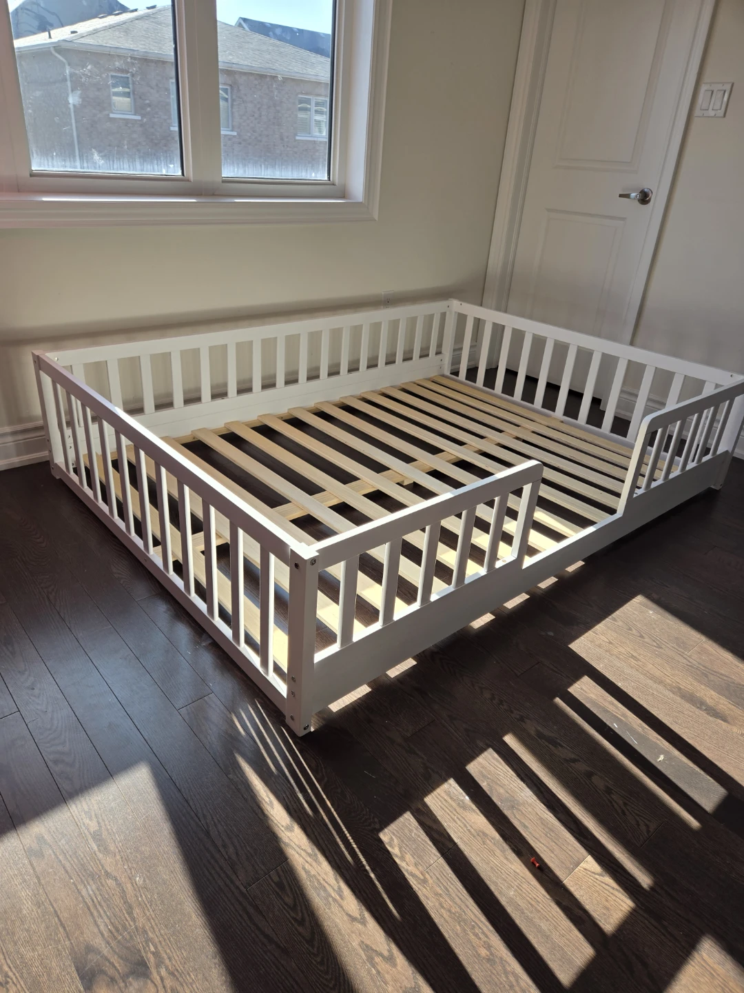 White Toddler Bed Frame with Rails