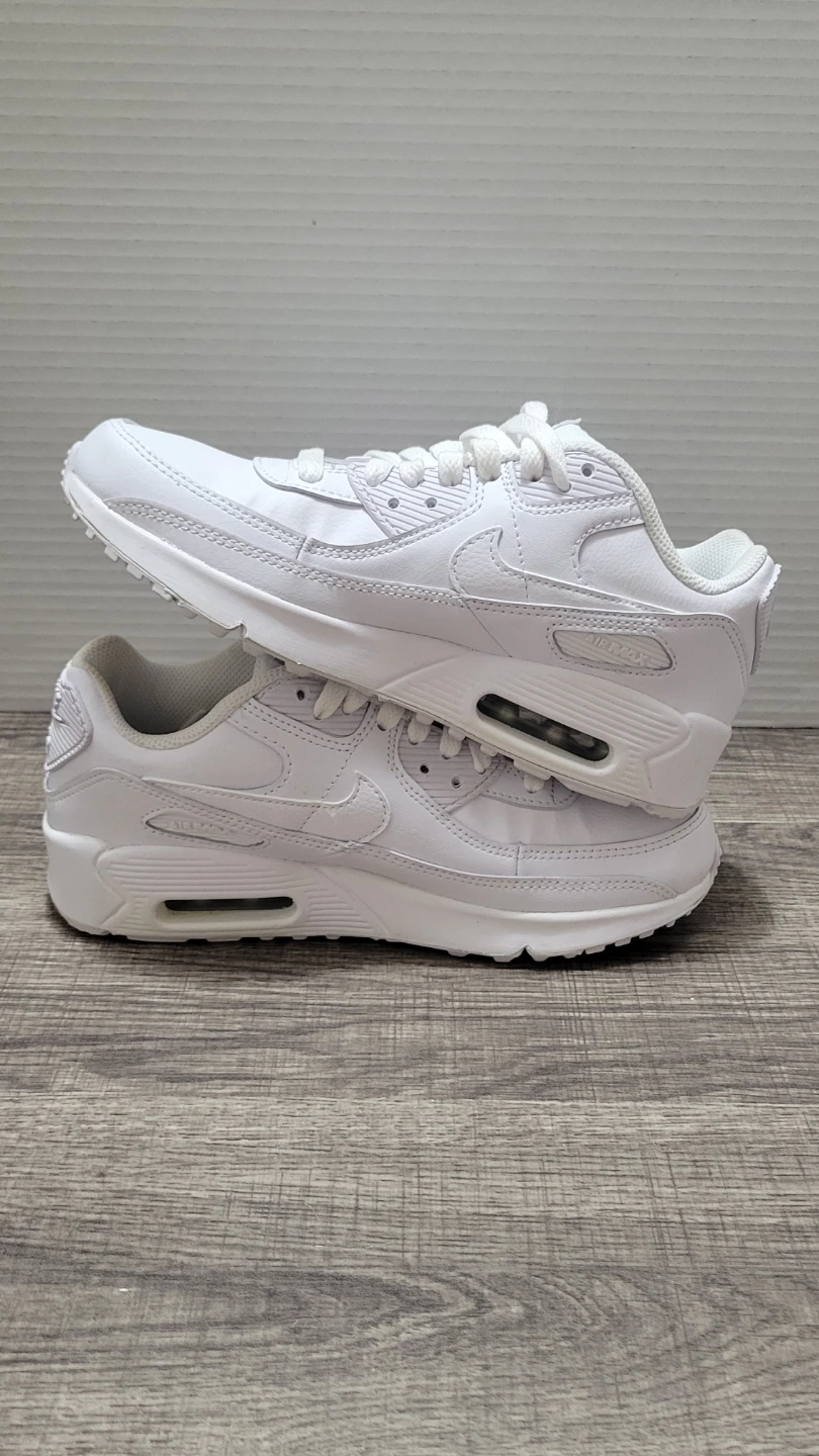 Nike Air Max 90 White Sneakers Size 4.5Y - photo 4