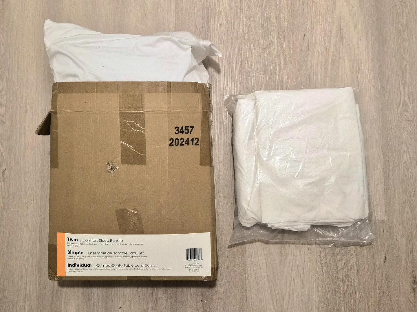 Twin Bed Bundle - Pillow, Sheets & Pillow Protector (Brand New)