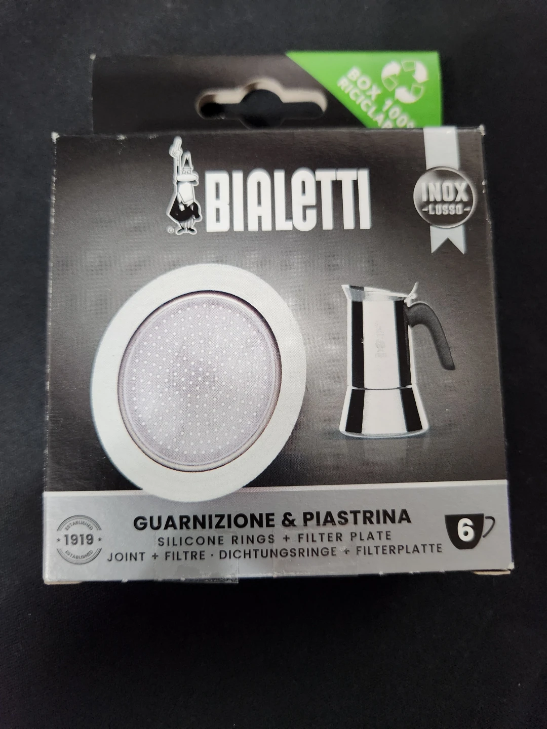 Bialetti 6-cup Silicone Ring and Filter Plate