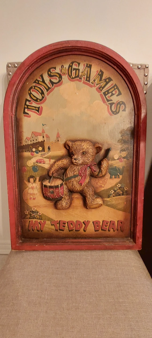 Antique My Teddy Bear Wall Plaque