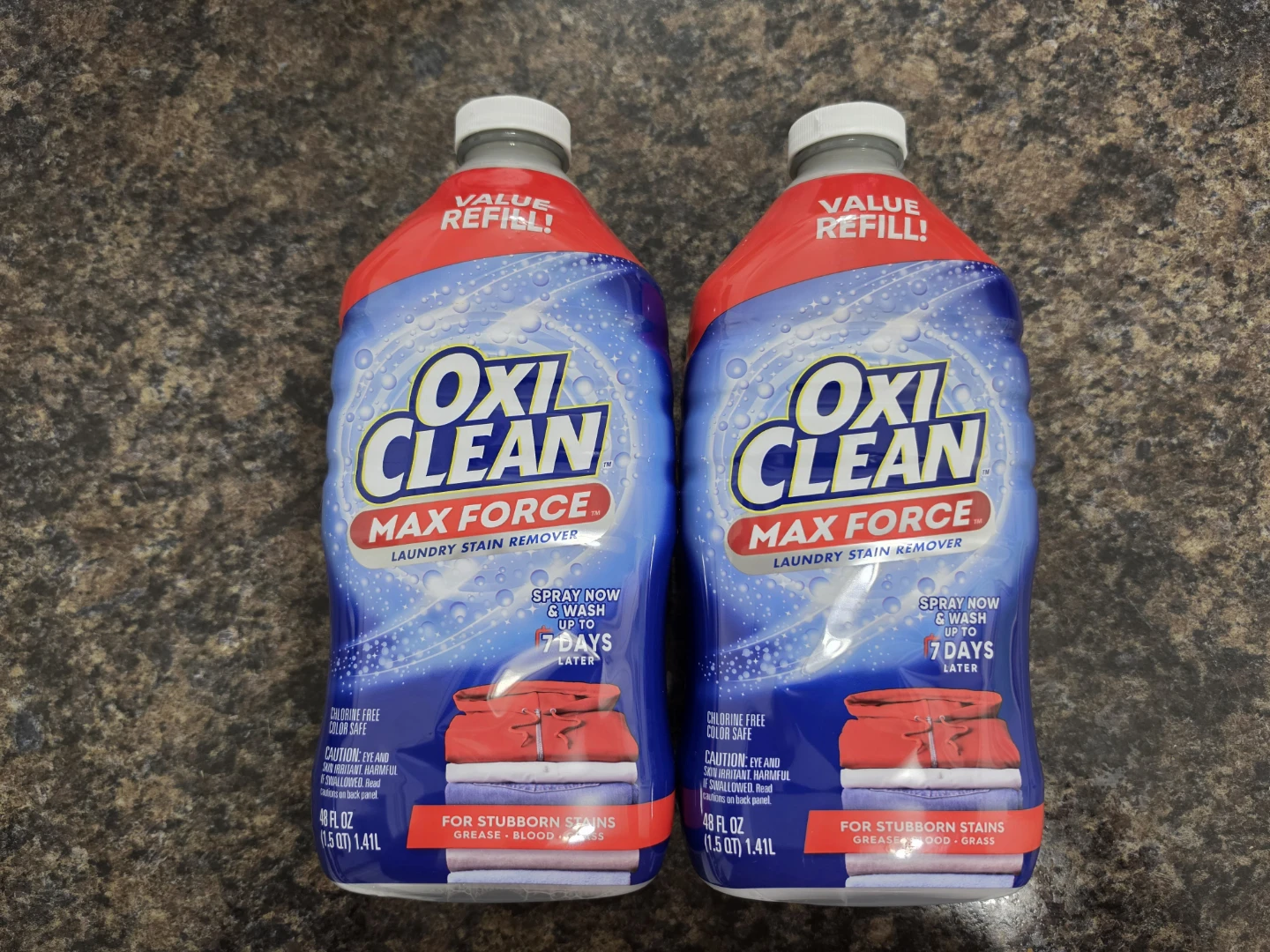 2 × OxiClean Max Force Laundry Stain Remover Spray Refill