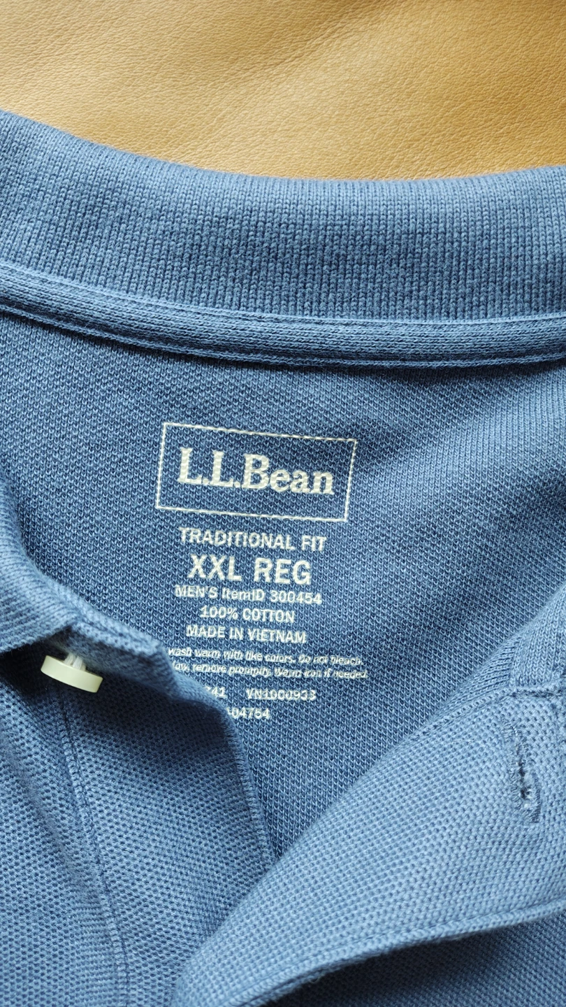 L.L.Bean Double L Polo Shirt Vintage Indigo XXL - photo 3