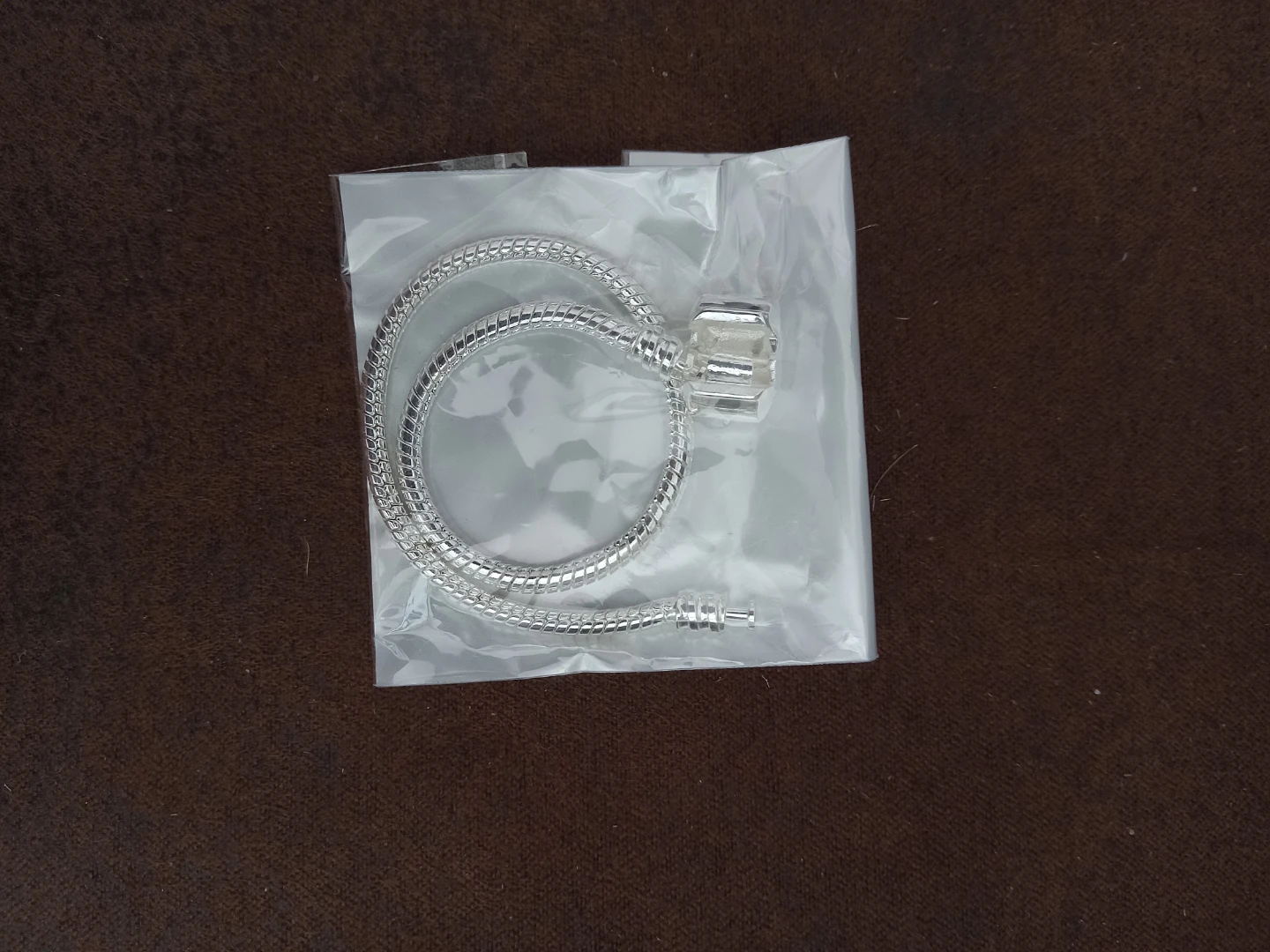 Silver-tone charm bracelet base