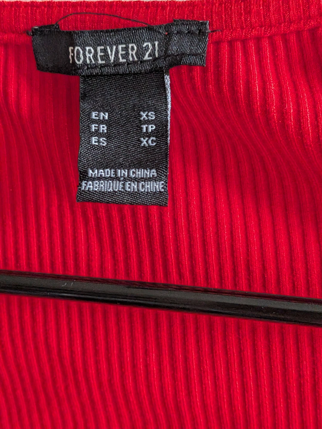 🏈Forever 21 Red Ribbed Bodysuit in excellent condition - photo 2