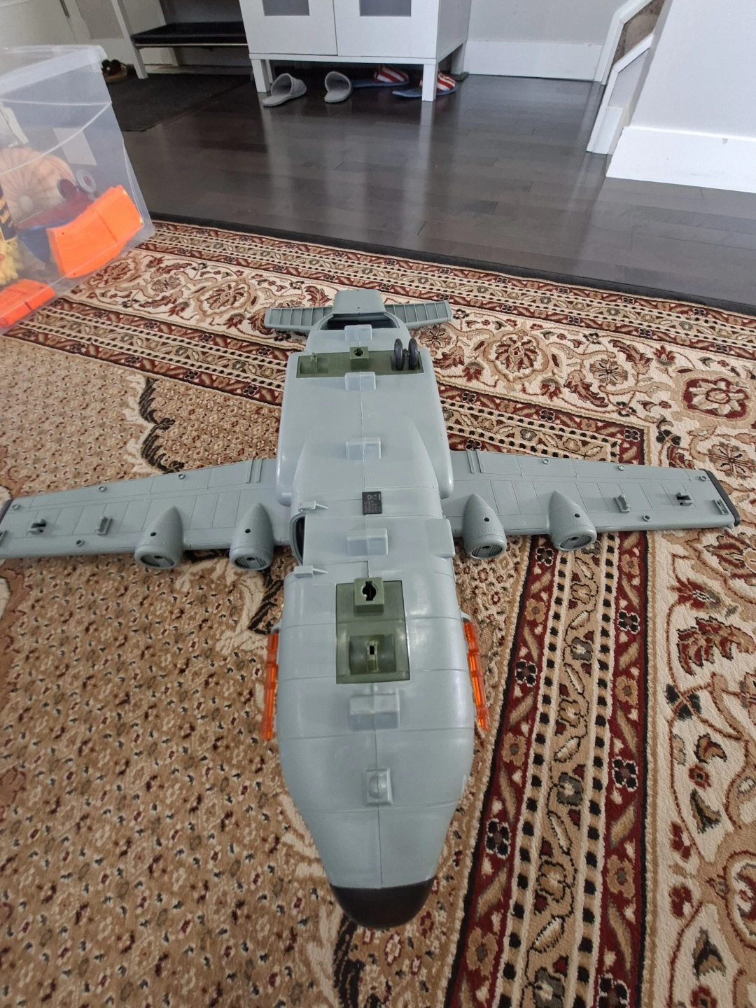 Large Plastic Military Transport Toy Plane - photo 2