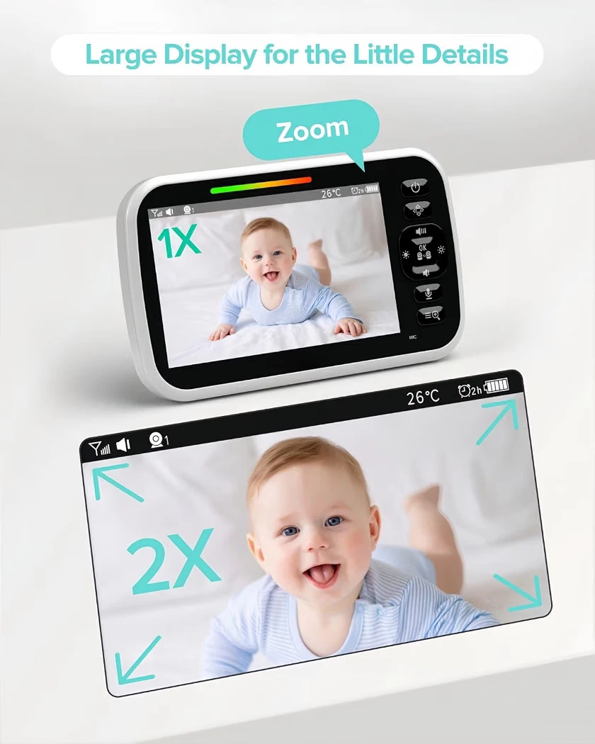 5 Inch Video Baby Monitor - photo 3
