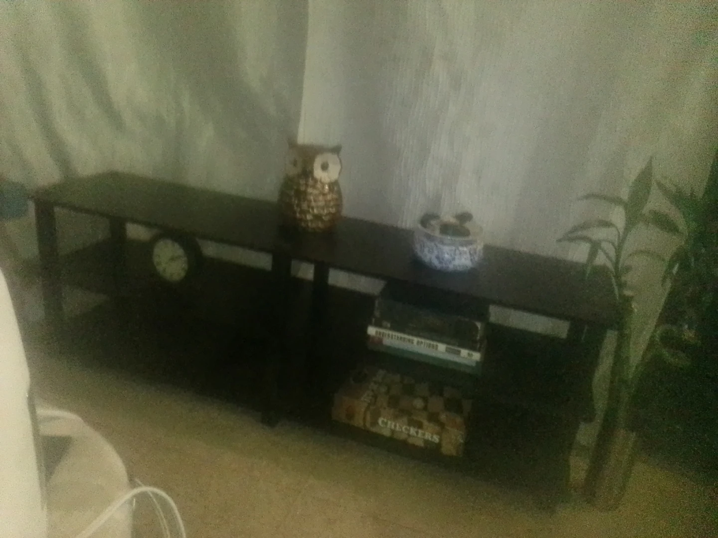Long Black TV Stand Media Console