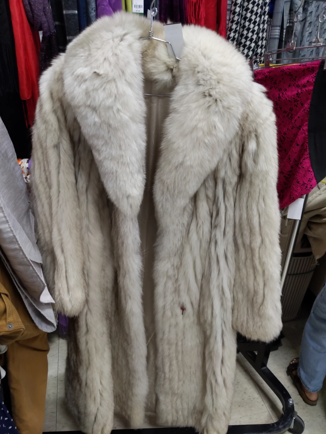 White Fur Coat like new vintage