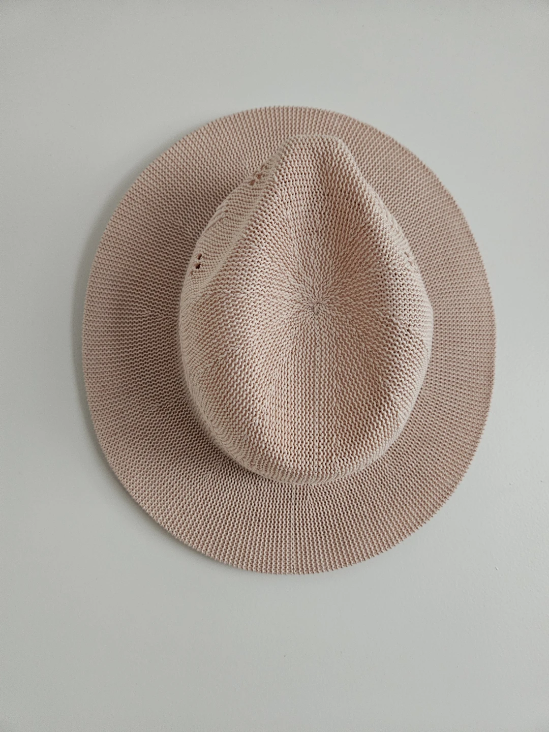 Light Pink Knit Fedora Hat
