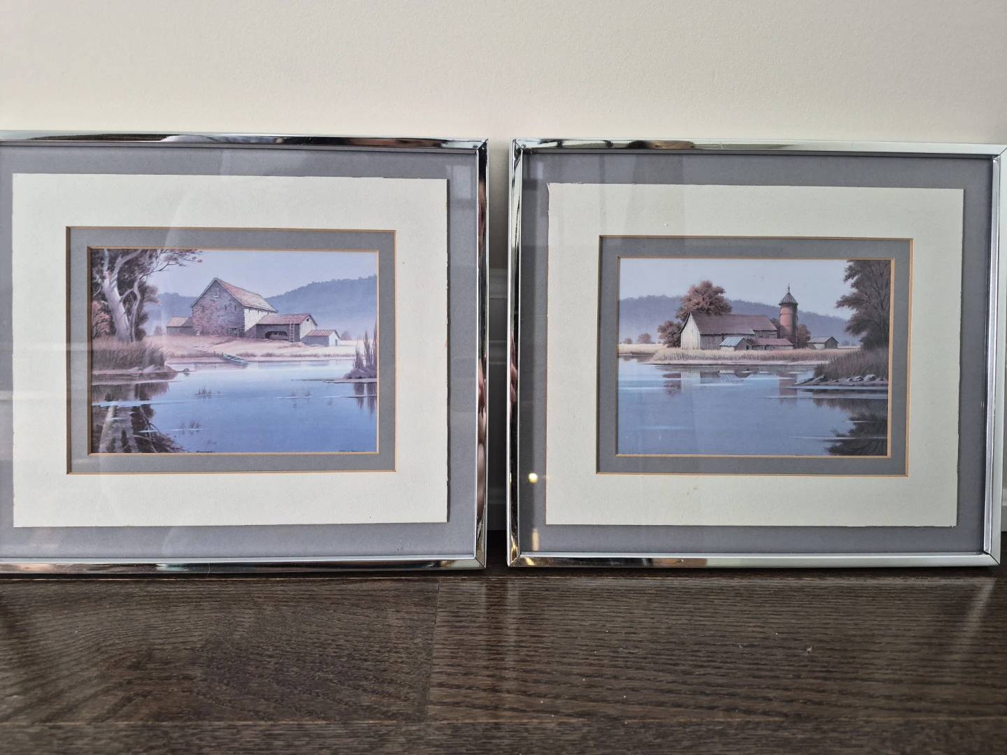 Set of 2 Framed Farm Landscape Prints
