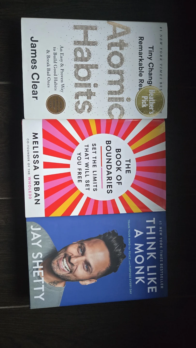 Atomic Habits, Book of Boundaries, Think Like a Monk