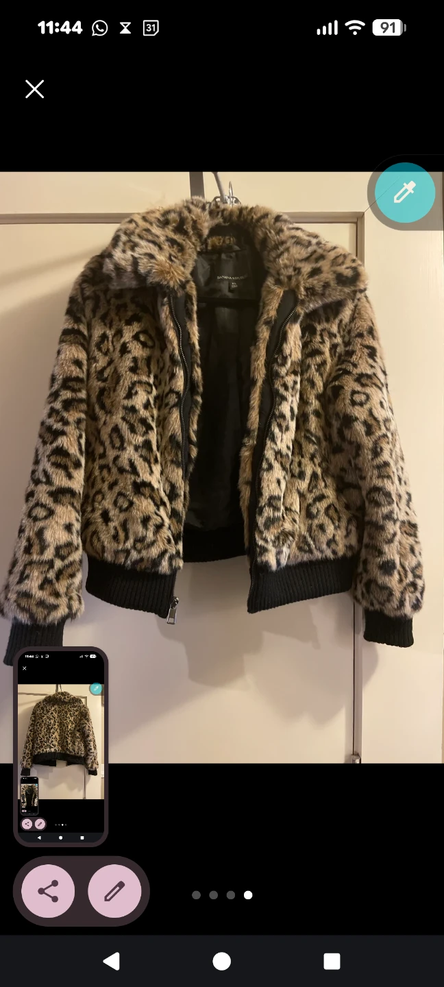 XS Banana Republic Leopard Faux Fur Jacket - photo 2