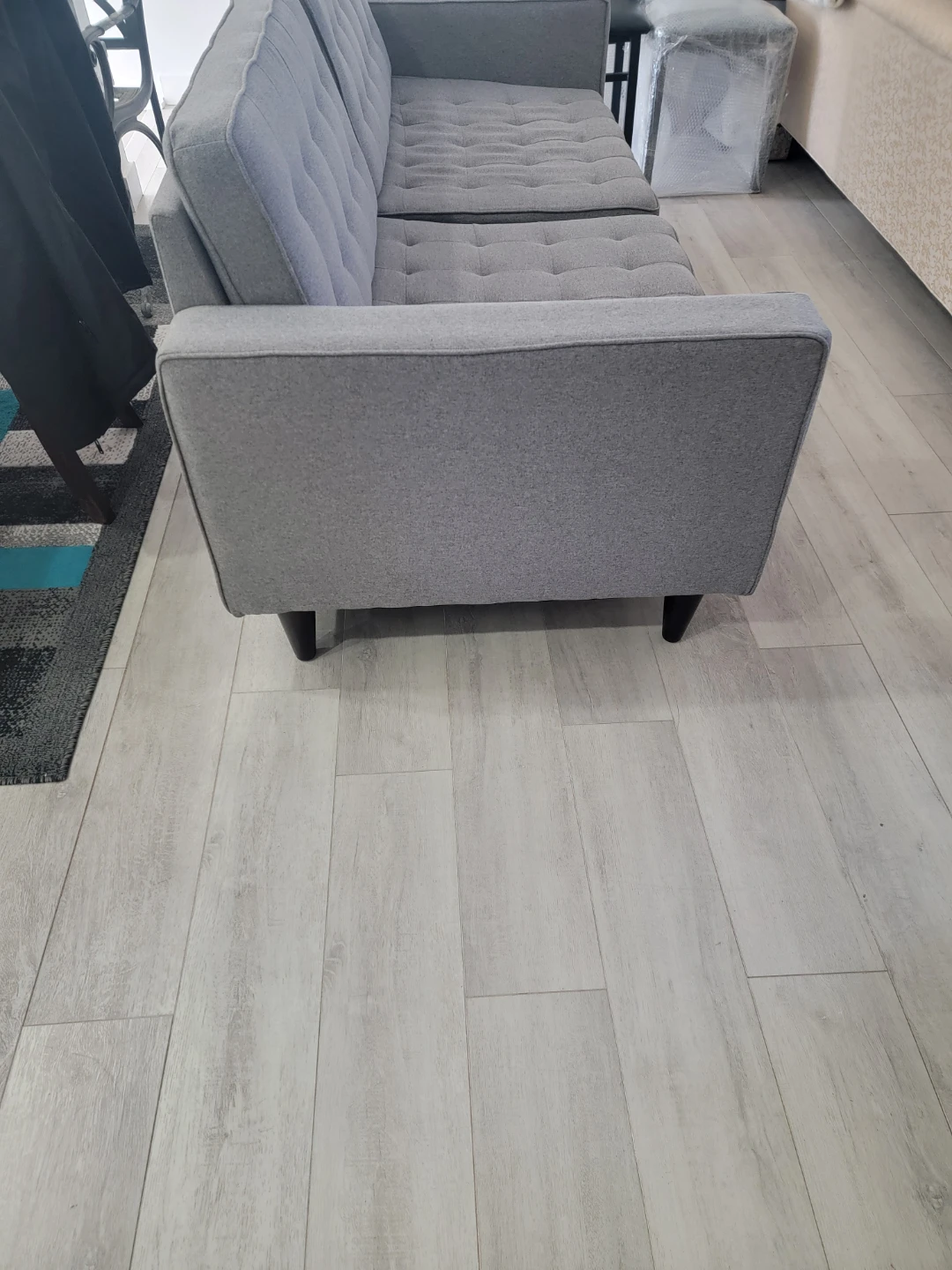 Grey Mid-Century Modern Sofa - photo 3