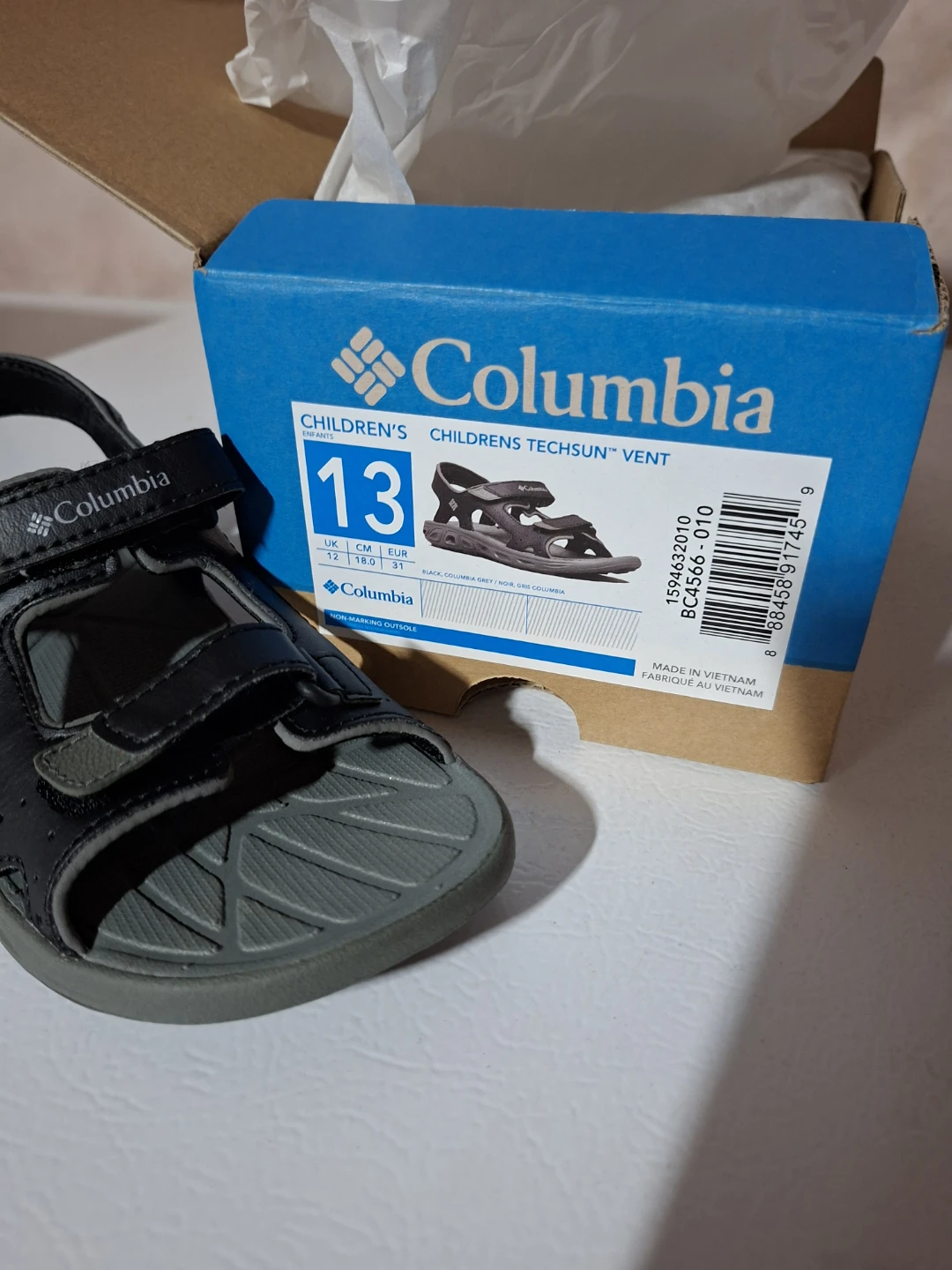 Columbia Children's Techsun Vent Sandals Size 13