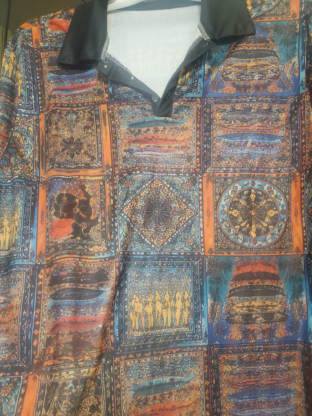 Graphic Pattern Polo Shirt