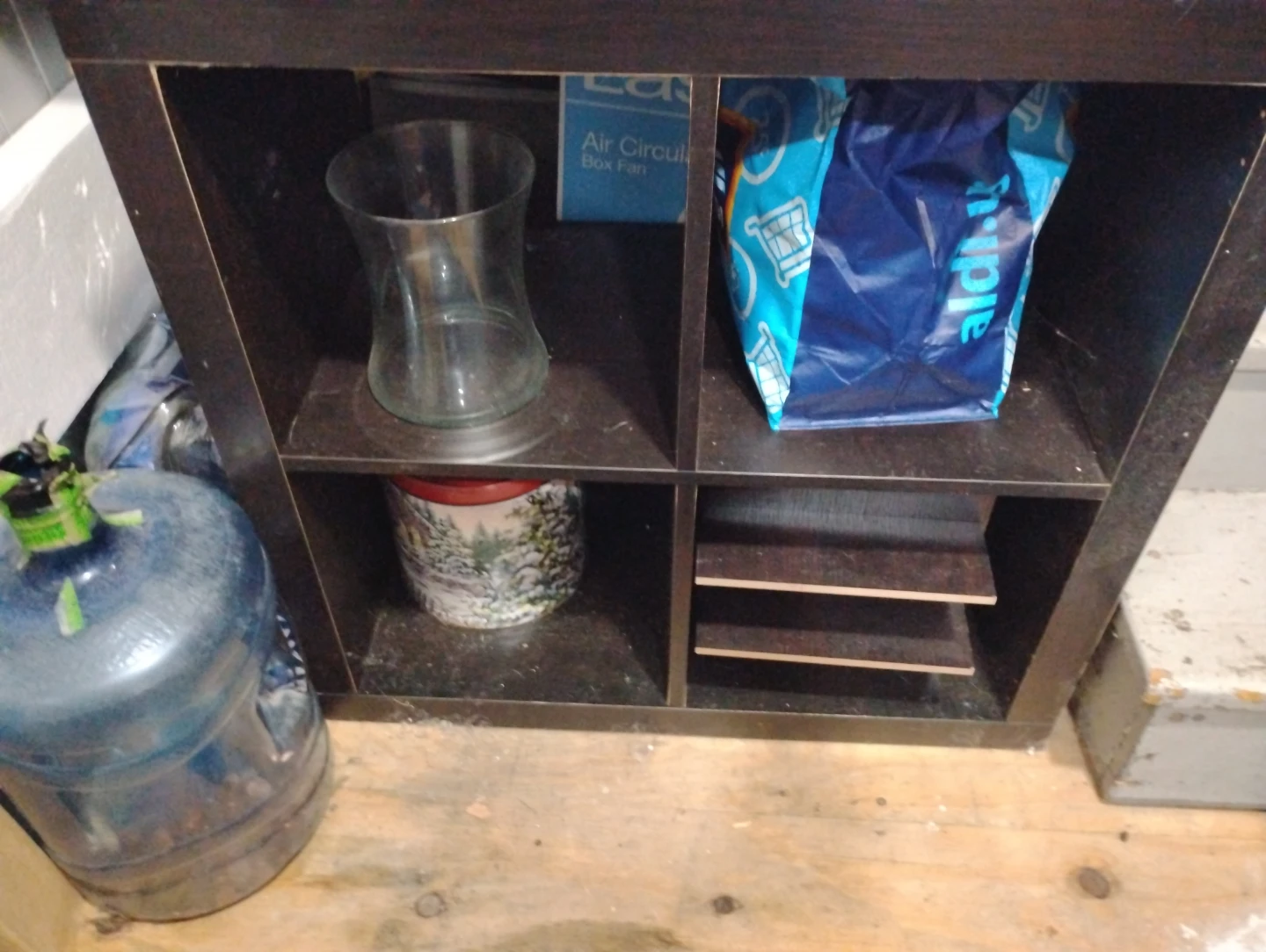 Black 4-Cube Storage Shelf Unit