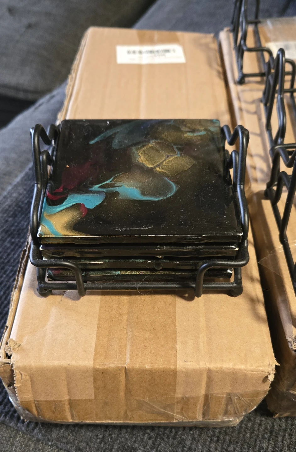 Brand New SOUJOY Metal Coaster Holders - photo 2