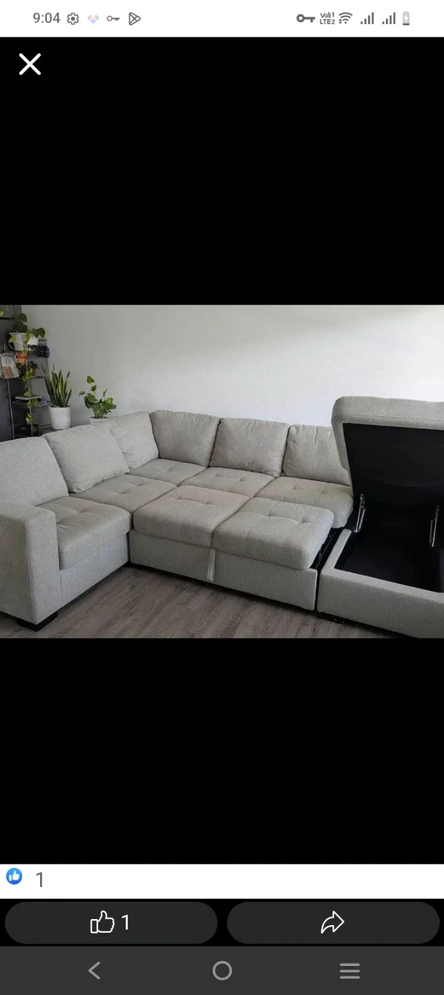 Gray Sectional Sofa with Storage Chaise-delivery available - photo 3