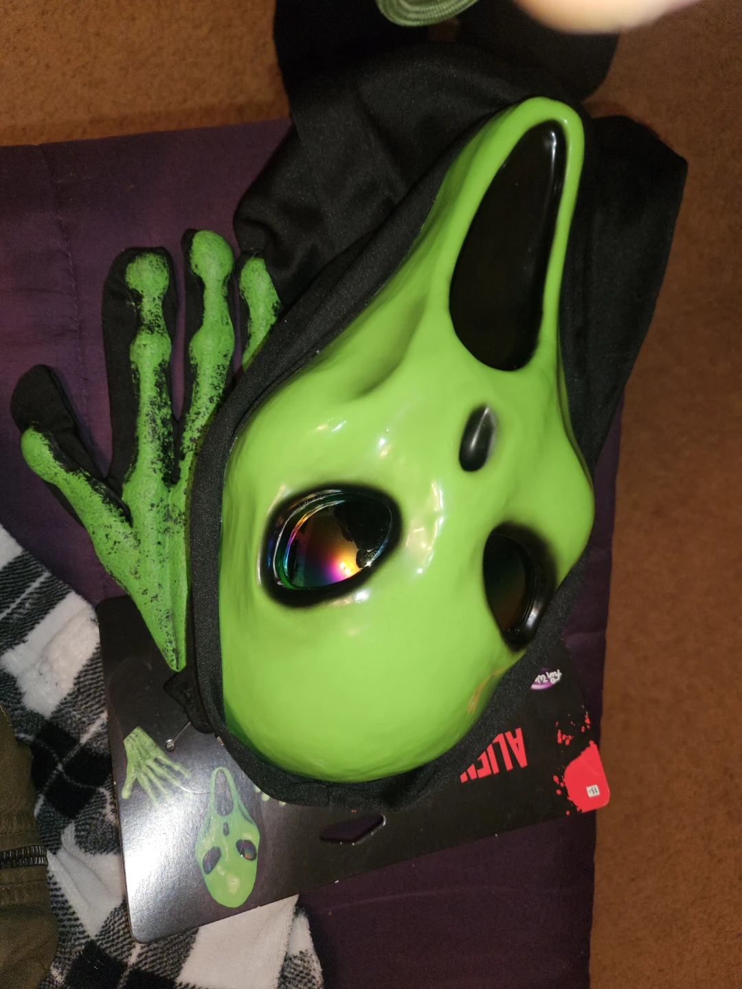 Fun World Alien Costume Mask and Gloves