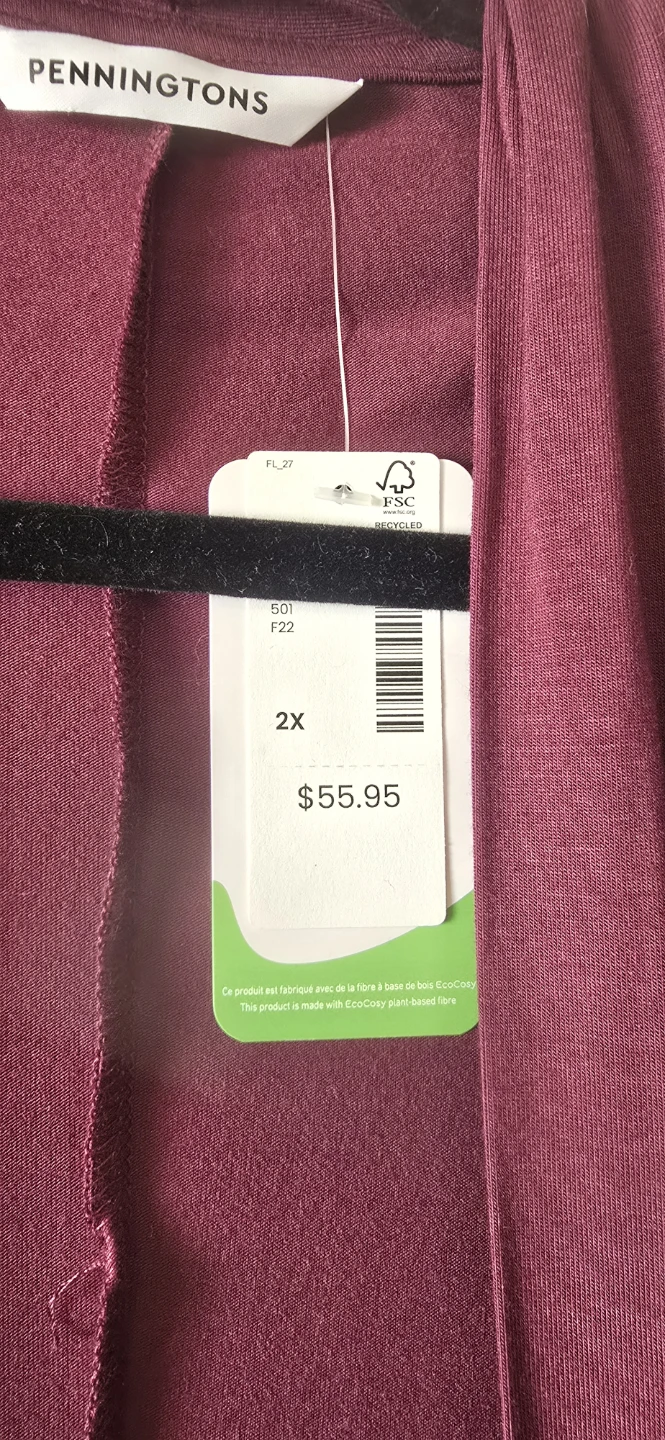 NWT Penningtons Burgundy Cardigan - photo 3