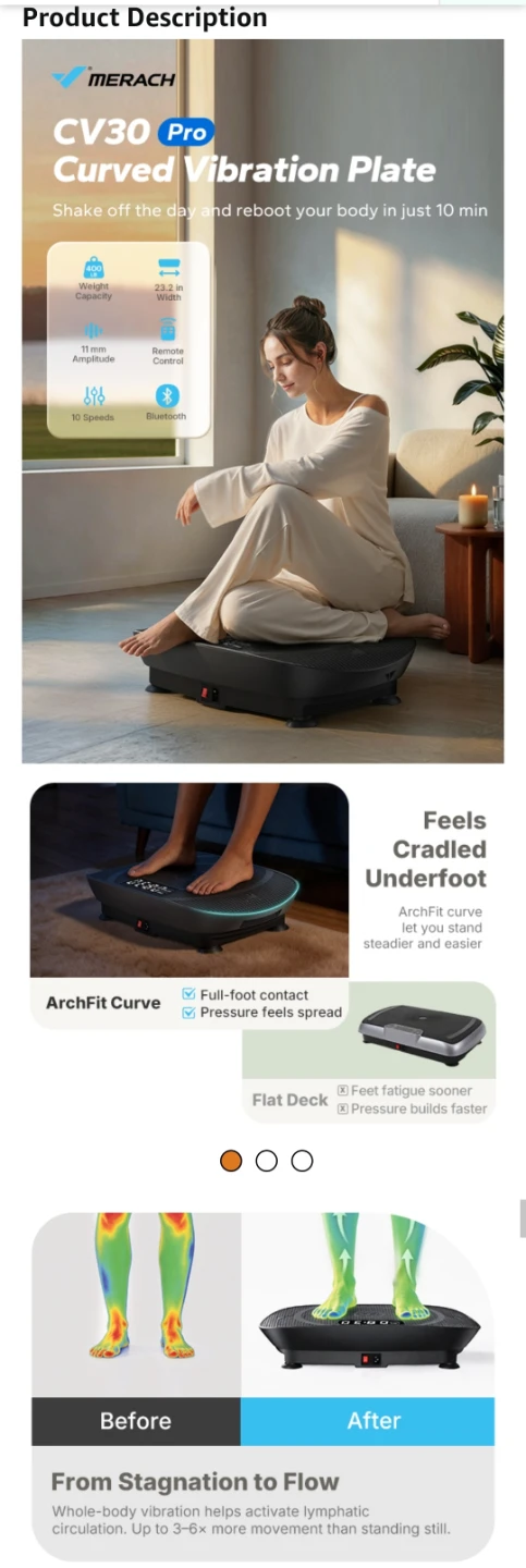 Pro Curved Vibration Plate Exercise Machine – Great Condition! - photo 5