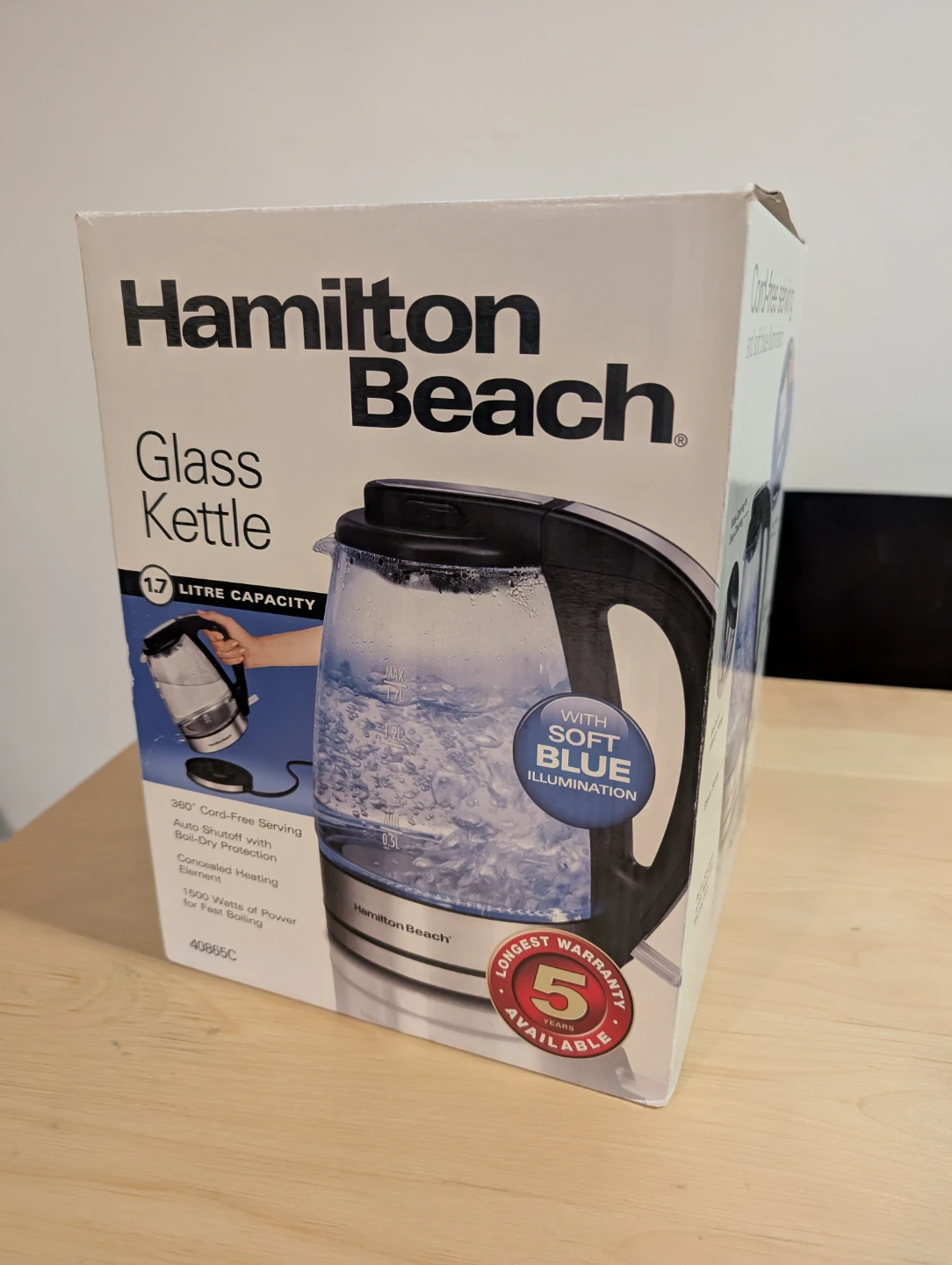 Hamilton Beach 1.7L Glass Kettle - photo 2